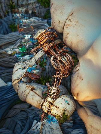 Detailed Junk Sculptures in Hyperrealistic Style