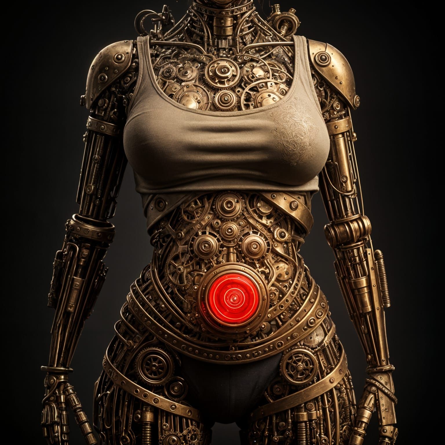 Mechanical Steampunk Siren Exudes Elegant Brass Elegance