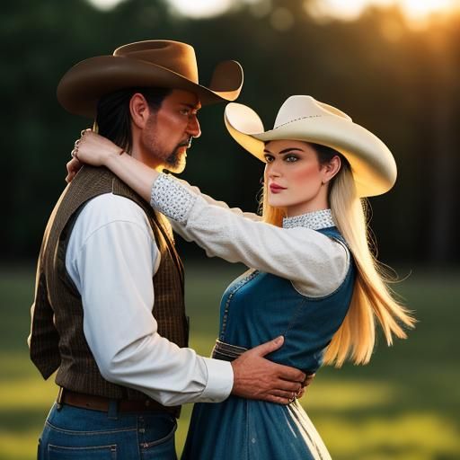 Cowboy Asks Cowgirl to Dance: Professional Photography