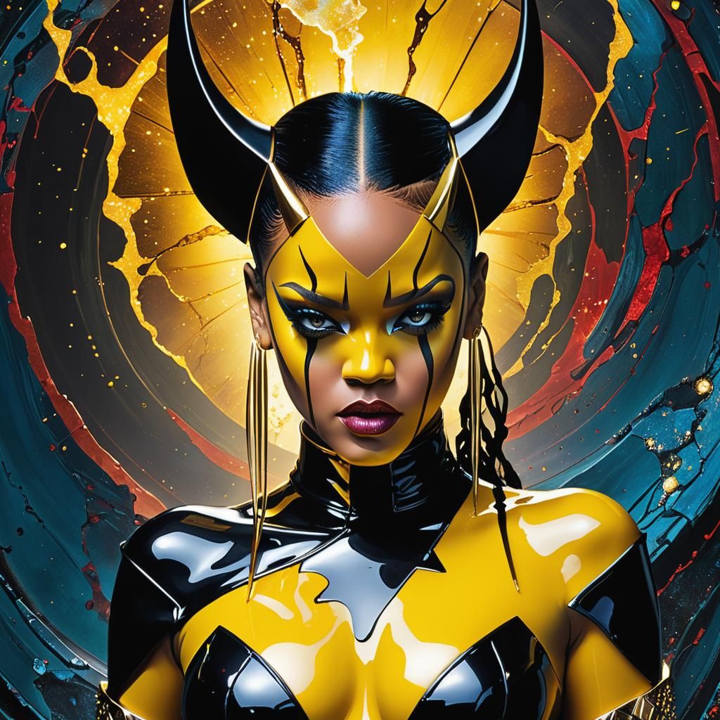 Rihanna as Lady Wolverine in a Surreal Style