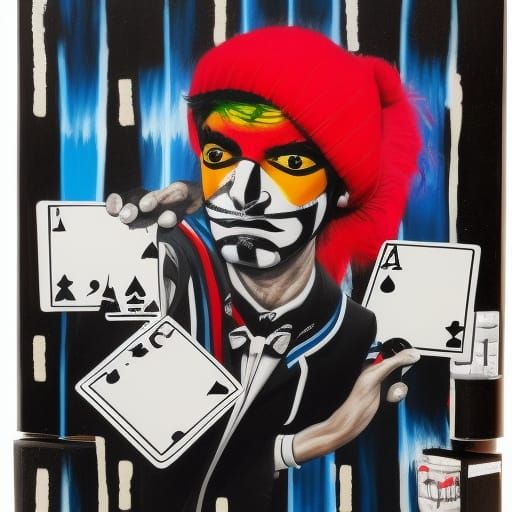 Ace Card in Graffiti Art Style