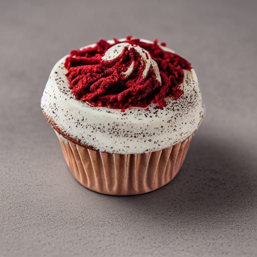 Premium Red Velvet Cupcake With Cream Cheese Frosting
