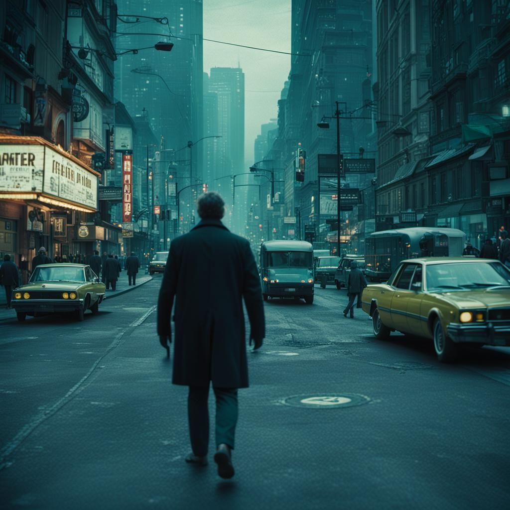 Dramatic Cinematic Cityscape Film Still