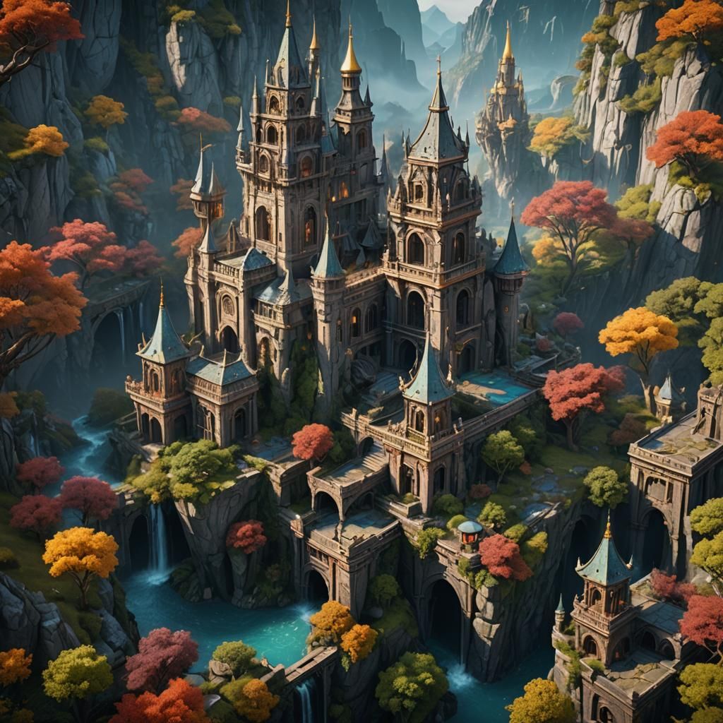 Fantastical Matte Painting with Deep Color and Detail
