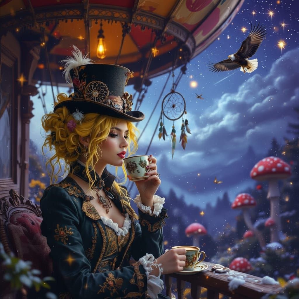 Steampunk Bohemian Chic in Magical Forest