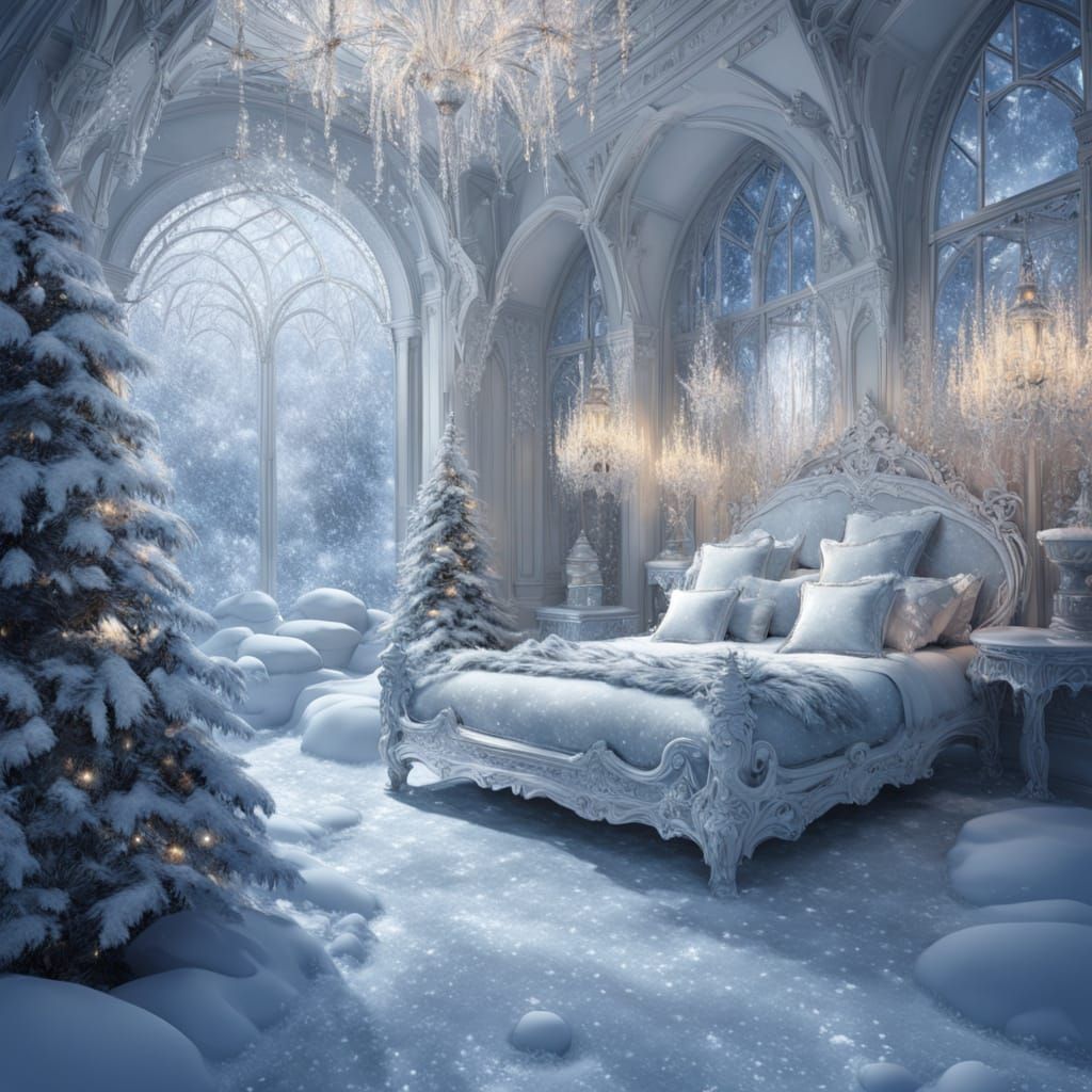 Luxurious Igloo Interior with Art Deco Style