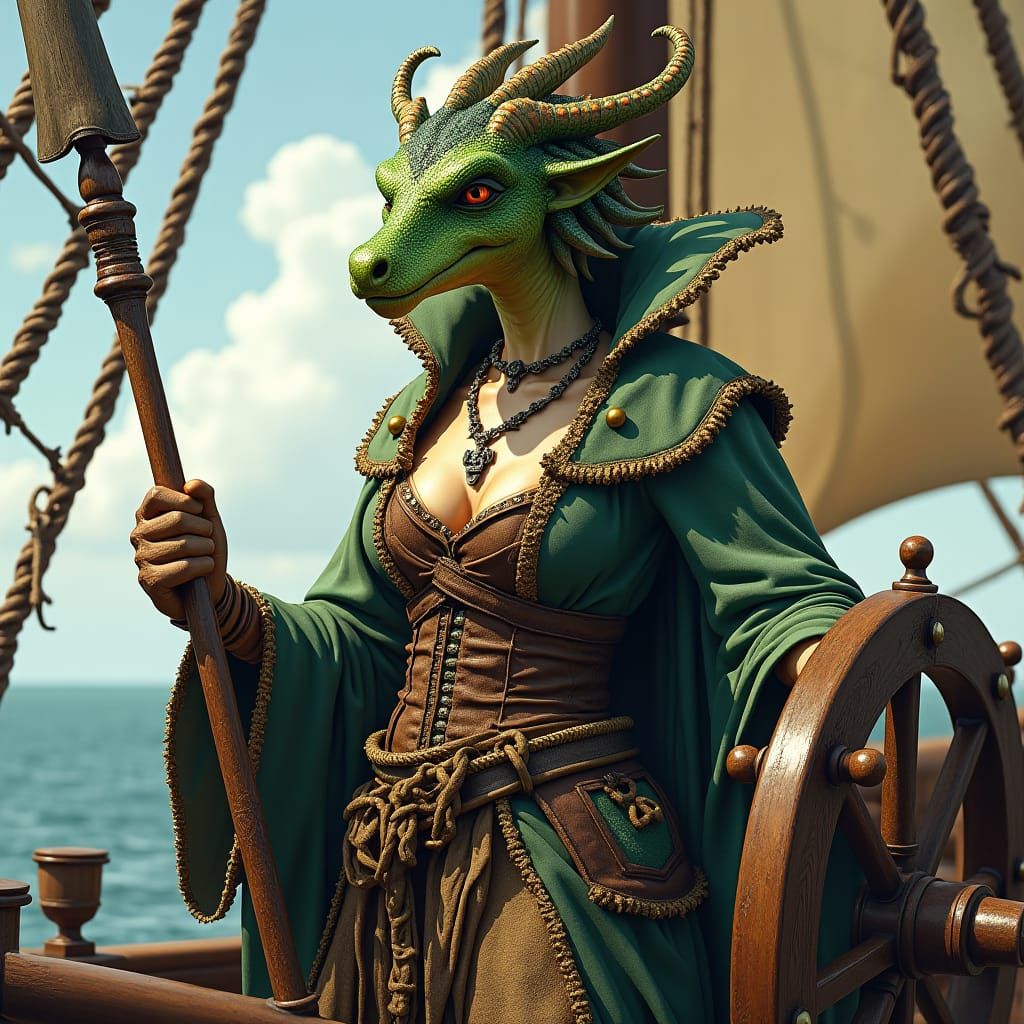 Lamia Pirate Queen on the High Seas