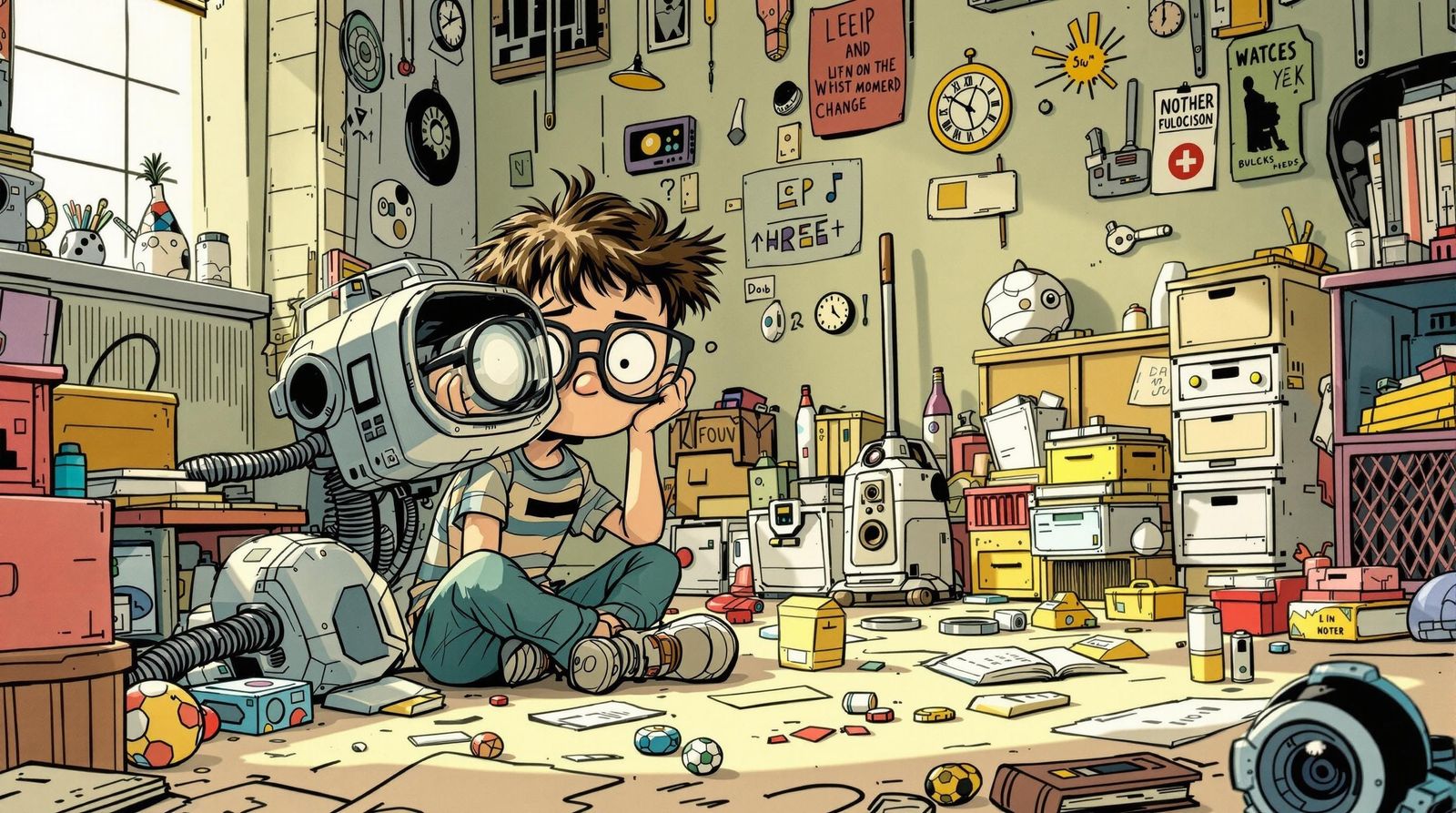 Yucky Fuller's Robot Vacuum Mystery: Quentin Blake Style