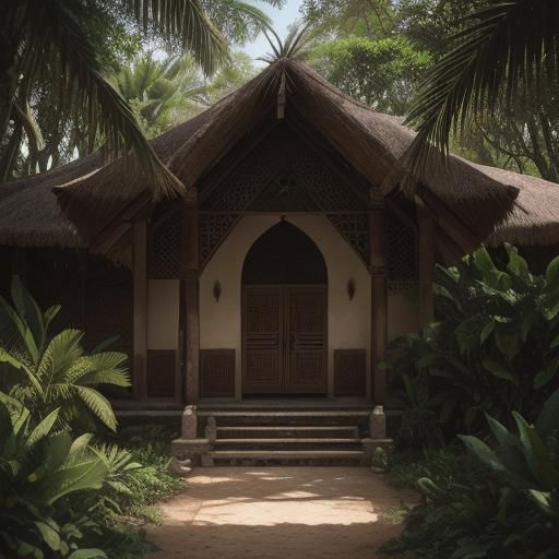 Medieval Swahili Palace in Kenya: Cinematic Film Still