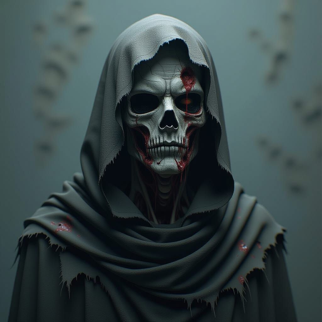 Figure of Decomposition in Dramatic Concept Art Style