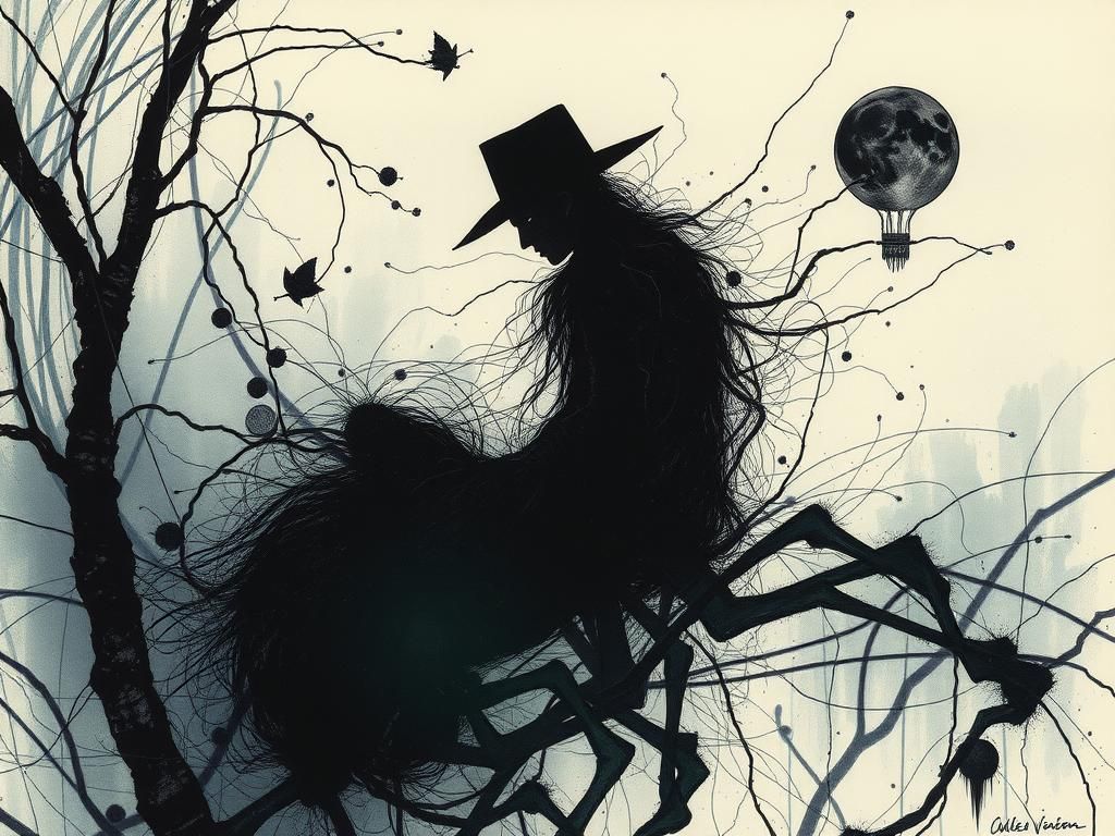 Abstract Alcohol Ink Painting in Surreal Style