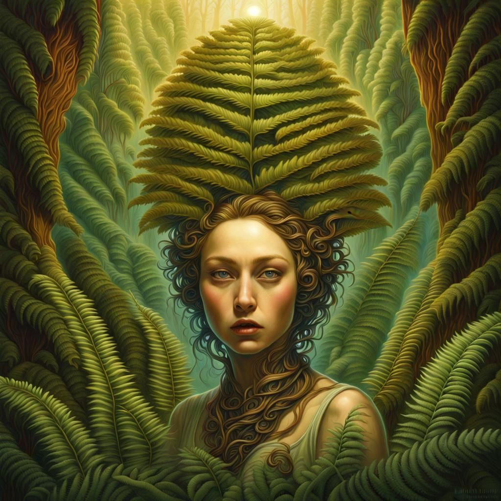 Surreal Biomechanical Forest Fusion Inspired by Naoto Hattor...