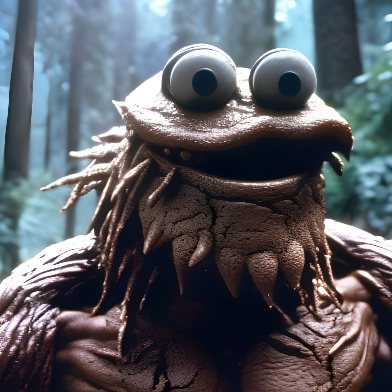 Cookie Monster Channels Predator in Action Scene