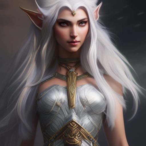 Wild Elf Portrait in Hyper-Detailed Fantasy Art Style