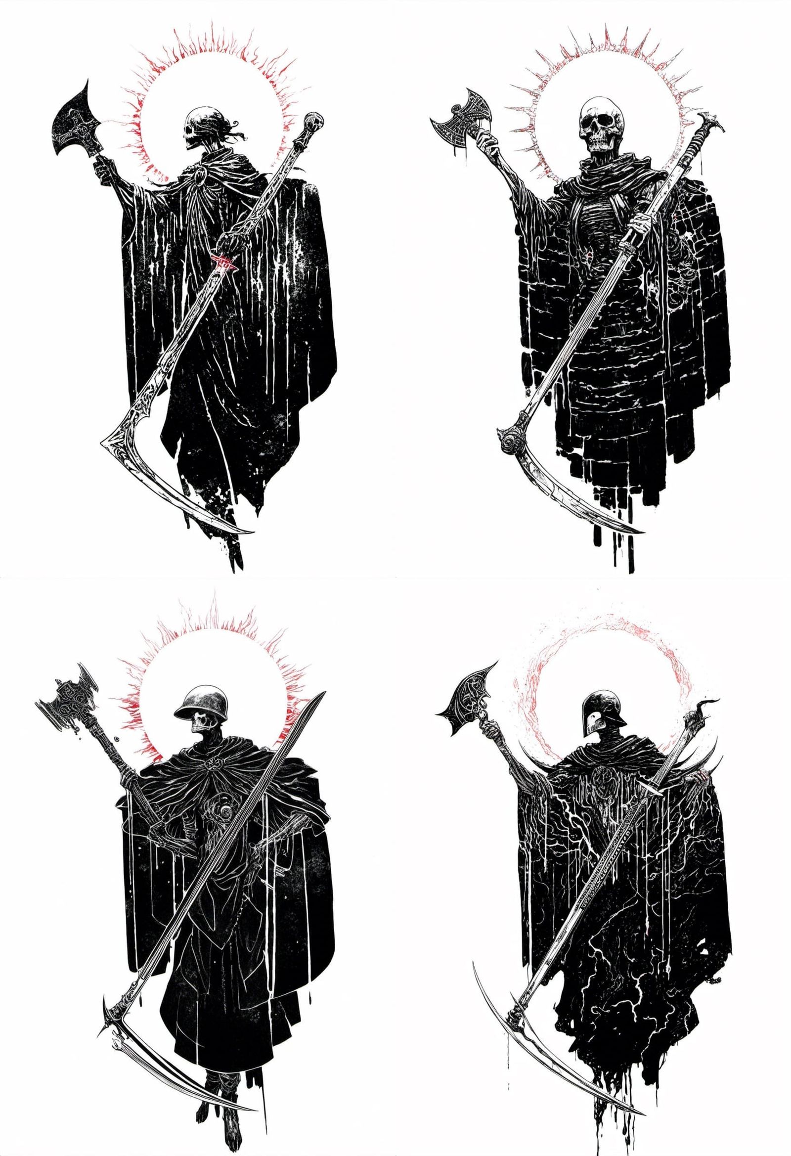 Terrifying Angel of Death with Flaming Sword