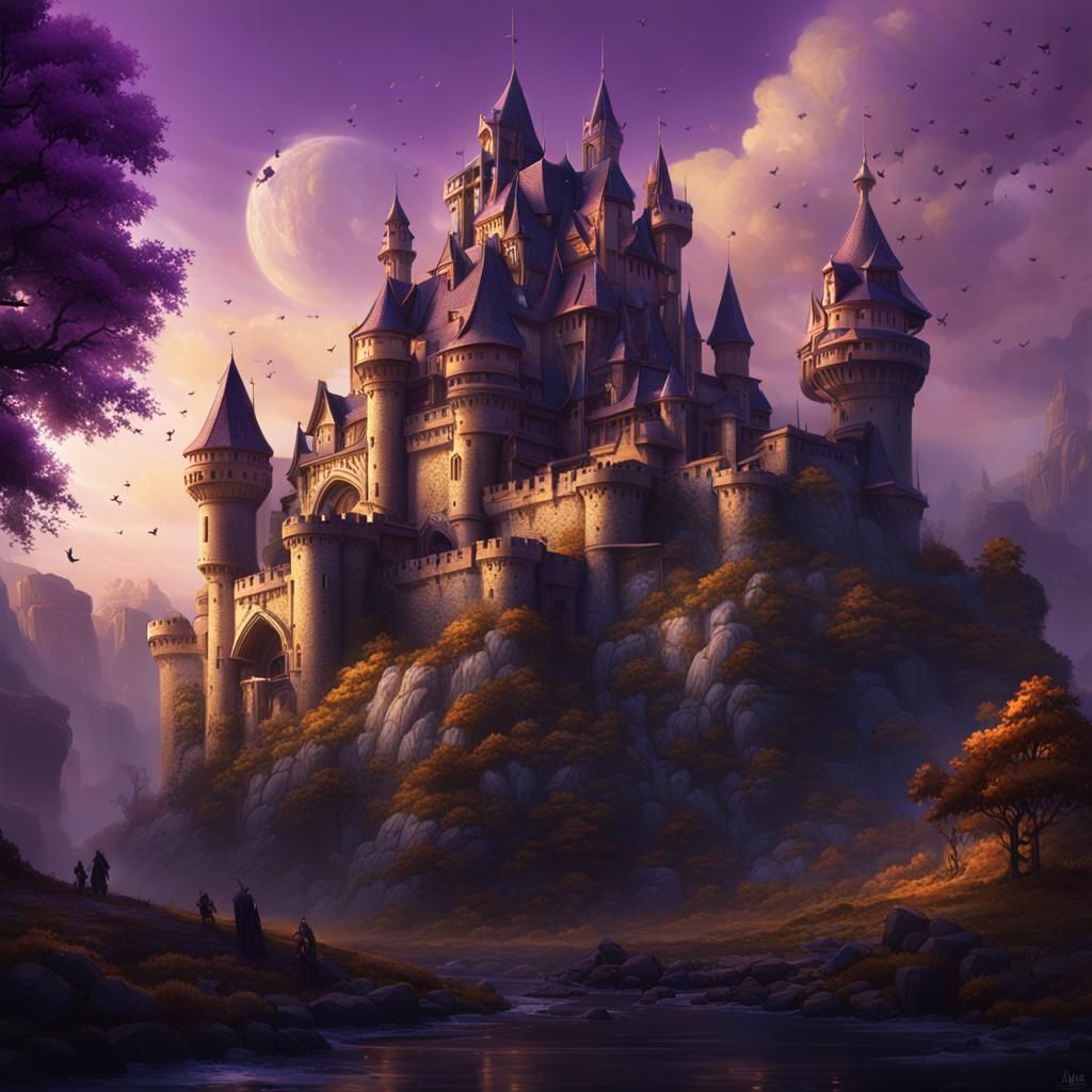 Dark Fantasy Castle Concept Art in 8K Resolution