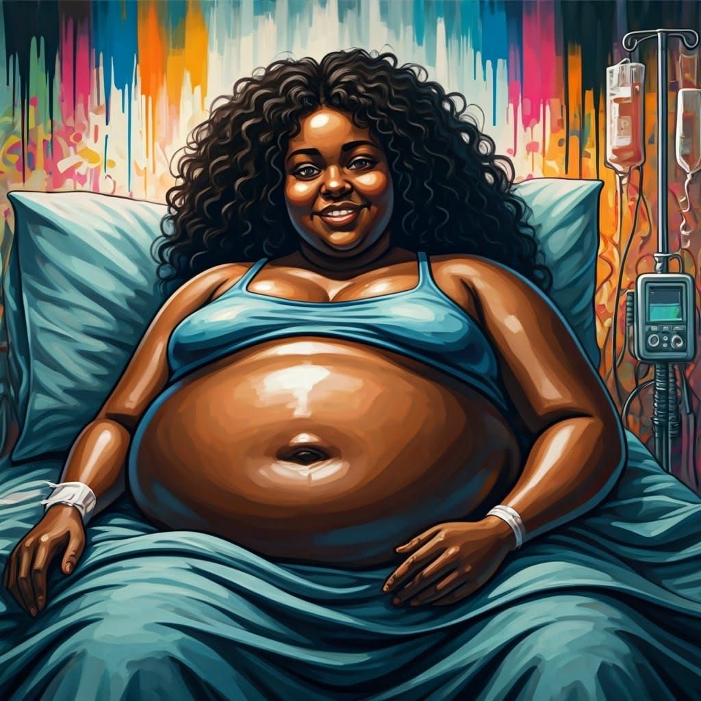 Vibrant Black Girl with Graffiti Art, Street Style