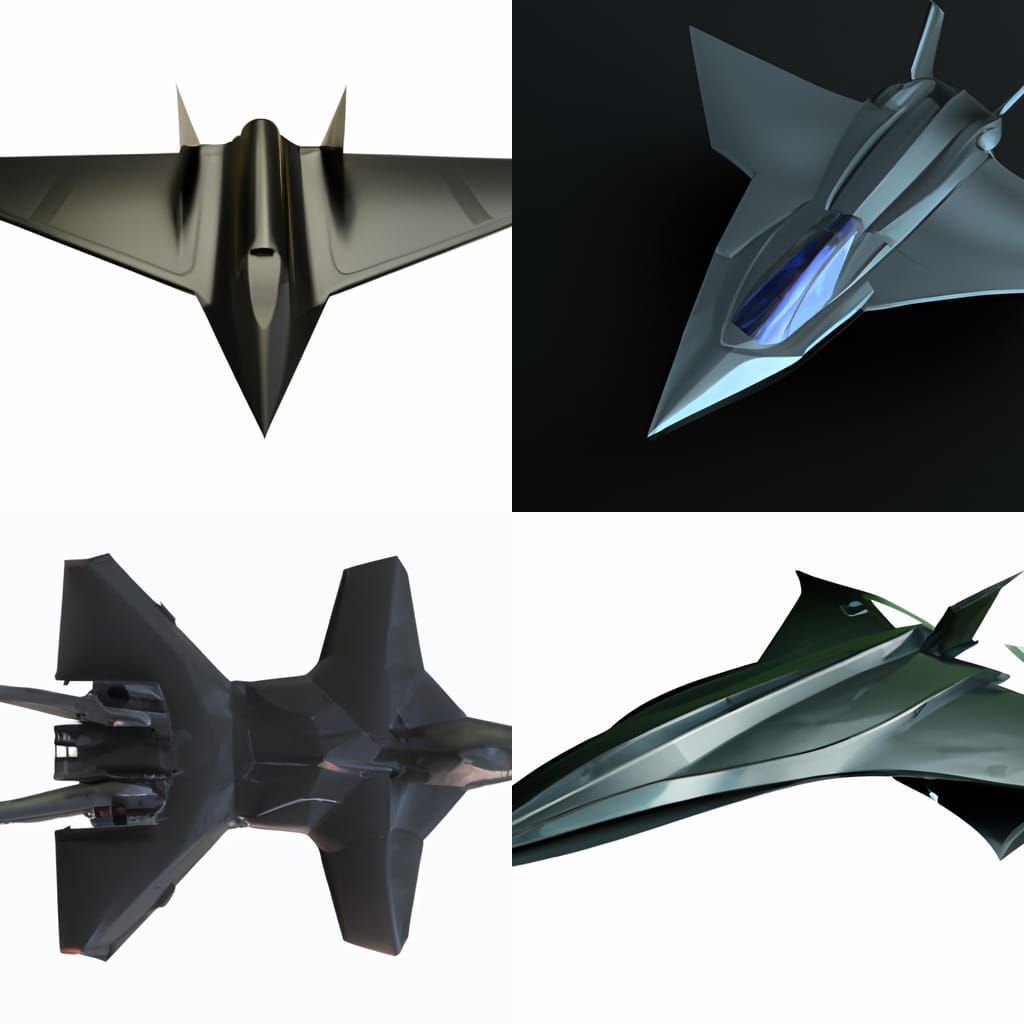 Futuristic Disk Wing Stealth Fighter Concept