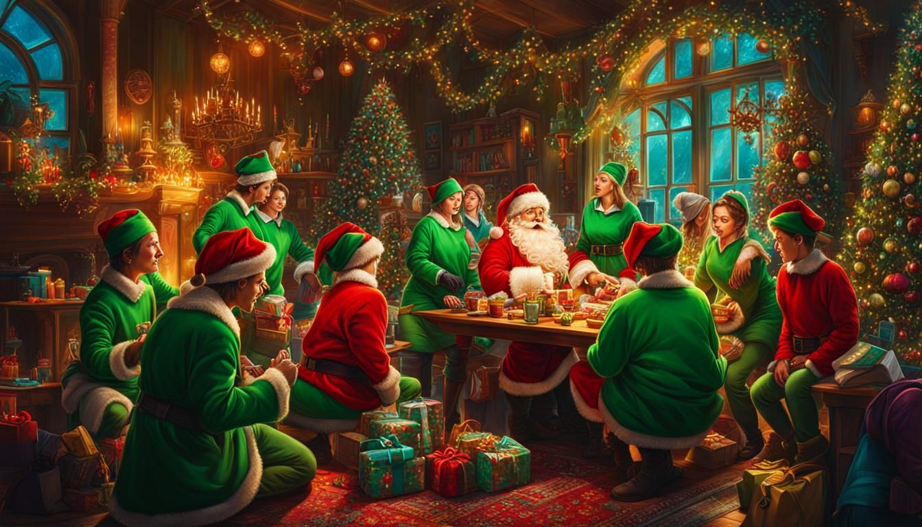 Chaotic Christmas Preparations Inside Santa's Workshop