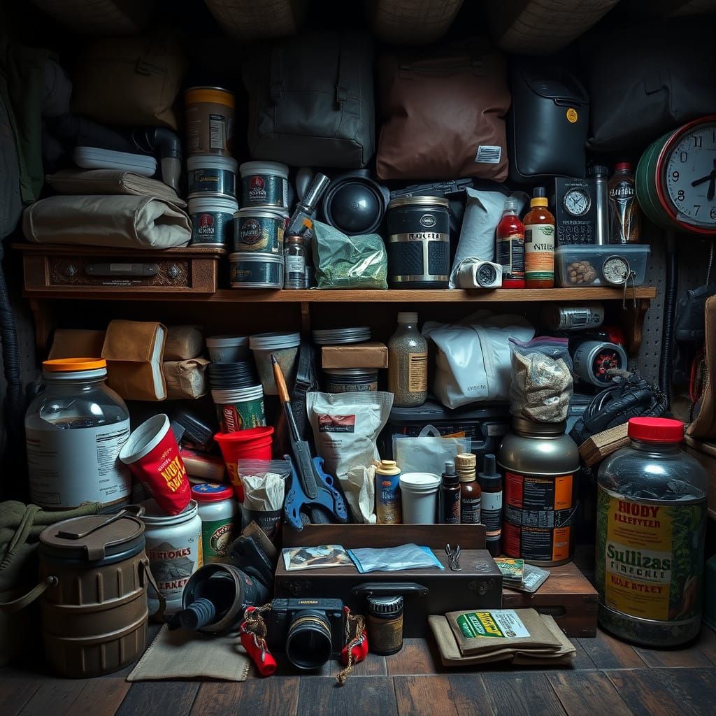 Prepper's Emergency Fund Stocked with Essential Supplies in....