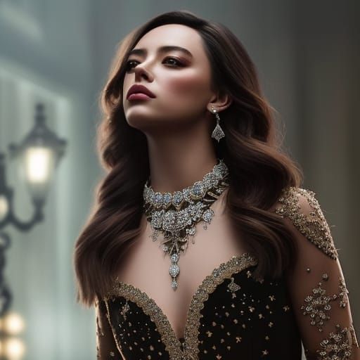 Sydney Sweeney Diamond Portrait: Detailed Pencil Sketch