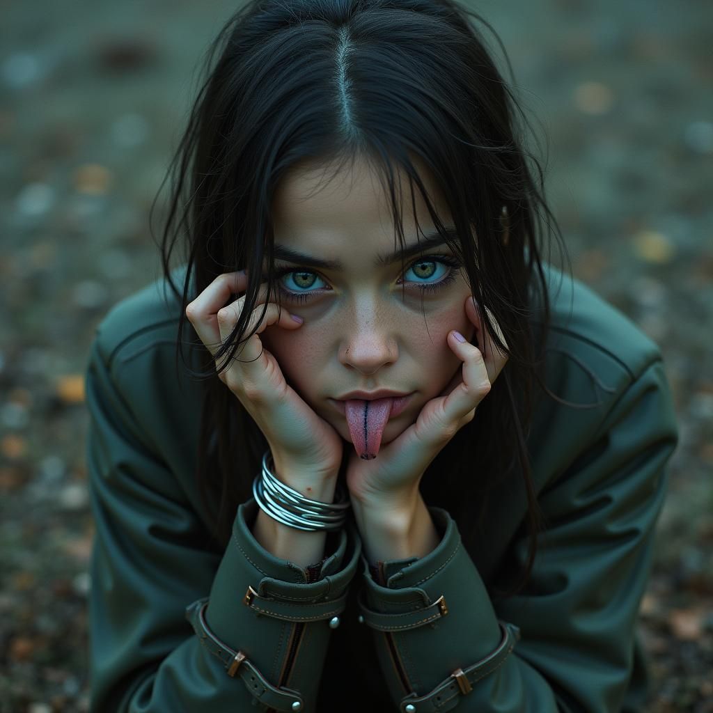 Mystical Shy Girl Portrait in Fantasy Art Style