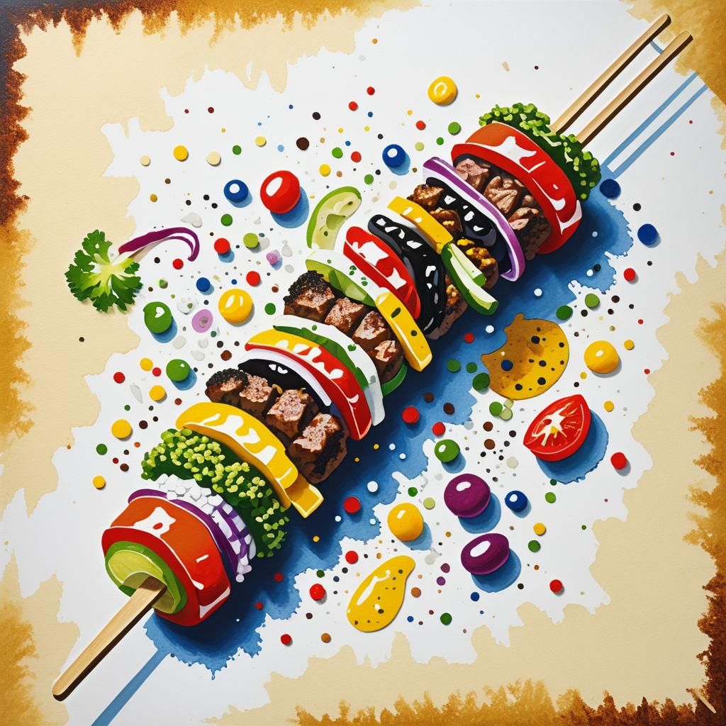 Pointillist Kebab: A Culinary Art Creation