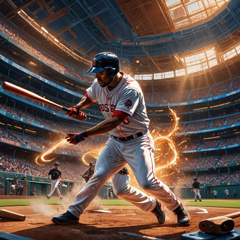 Red Sox Player in Fantasy Clockwork Stadium