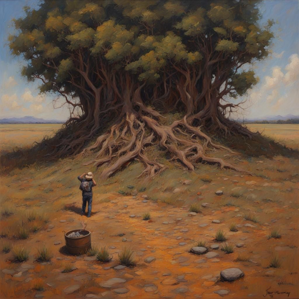 Soil and Seed: An Oil Painting