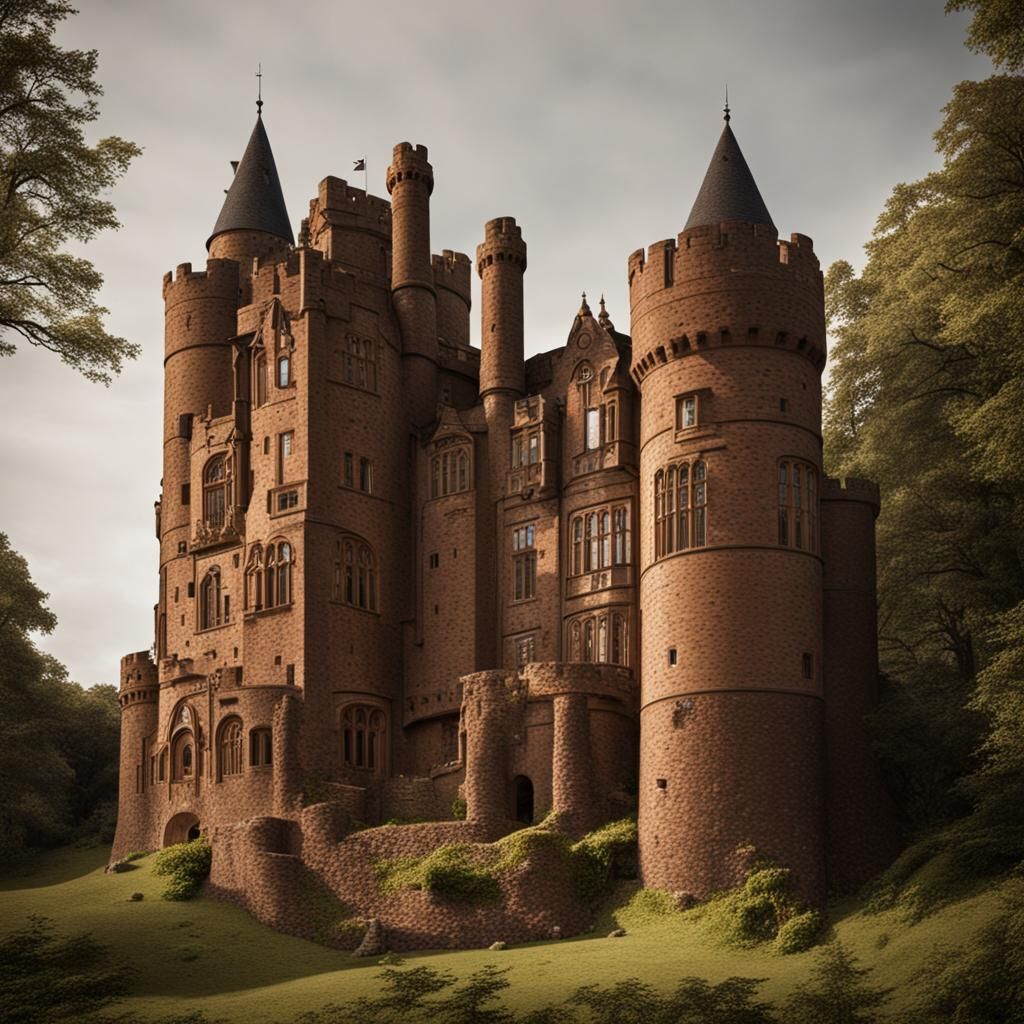AI Generated Brown Castle