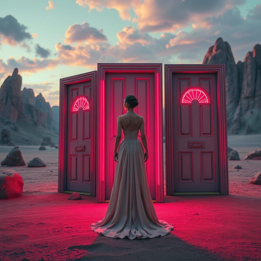 Surreal Doors in Impossible Landscapes