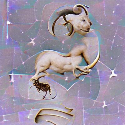 Minimalist Capricorn Zodiac Sign Rendering