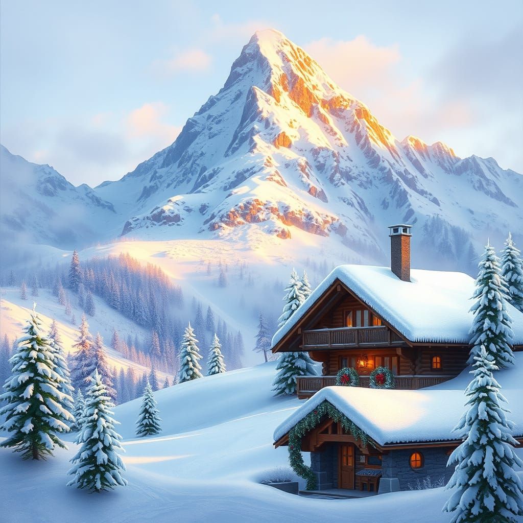 Winter Wonderland Retreat in Golden Light