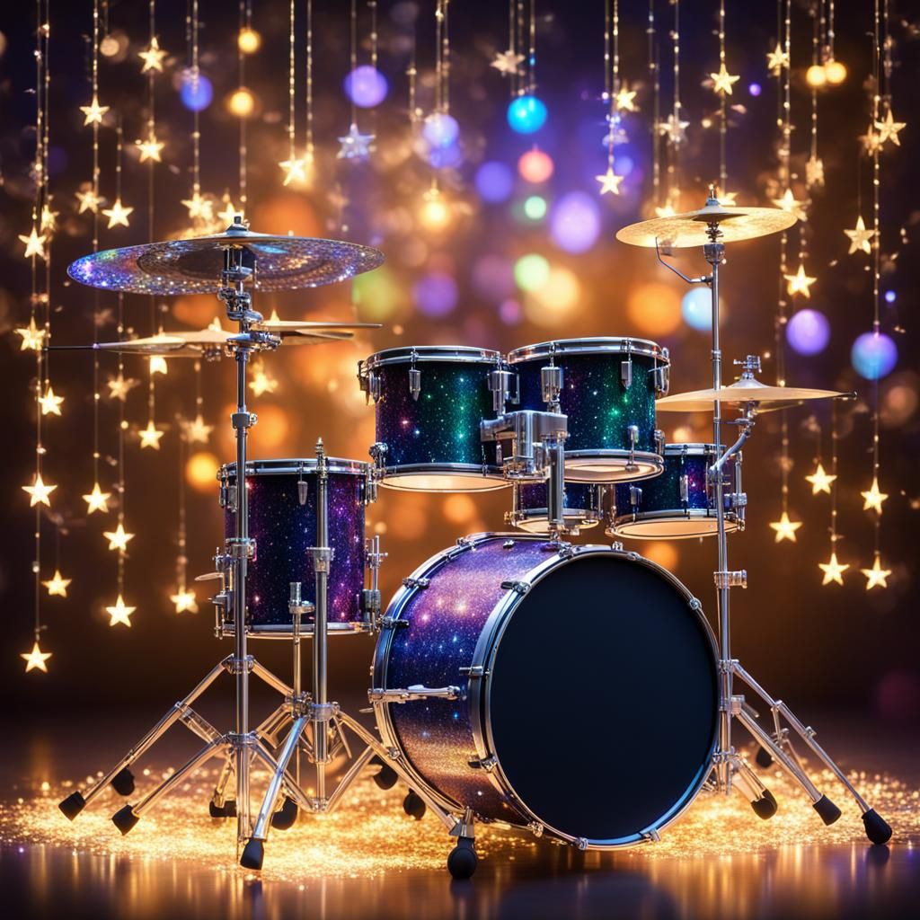 Magical Drum Set with Hologram Notes