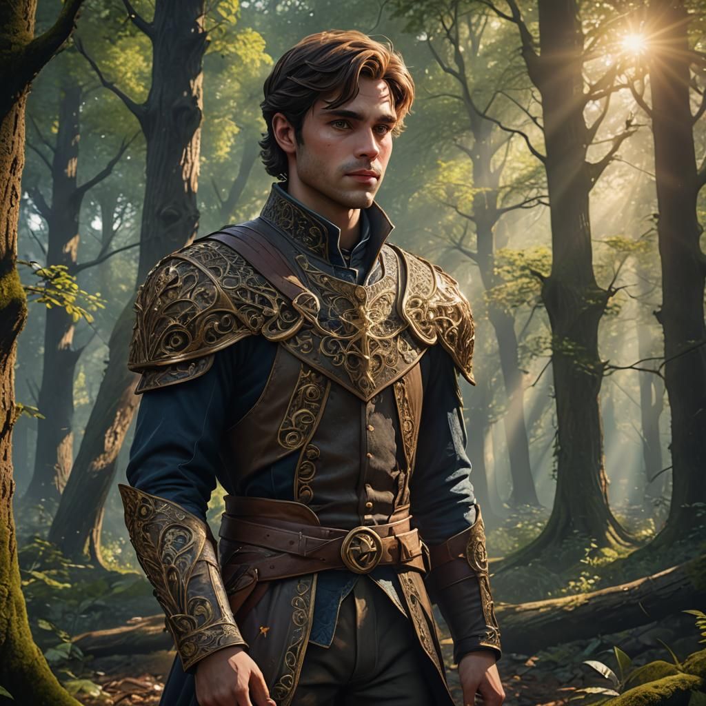 Sad Prince Searches Forest: Fantasy Concept Art