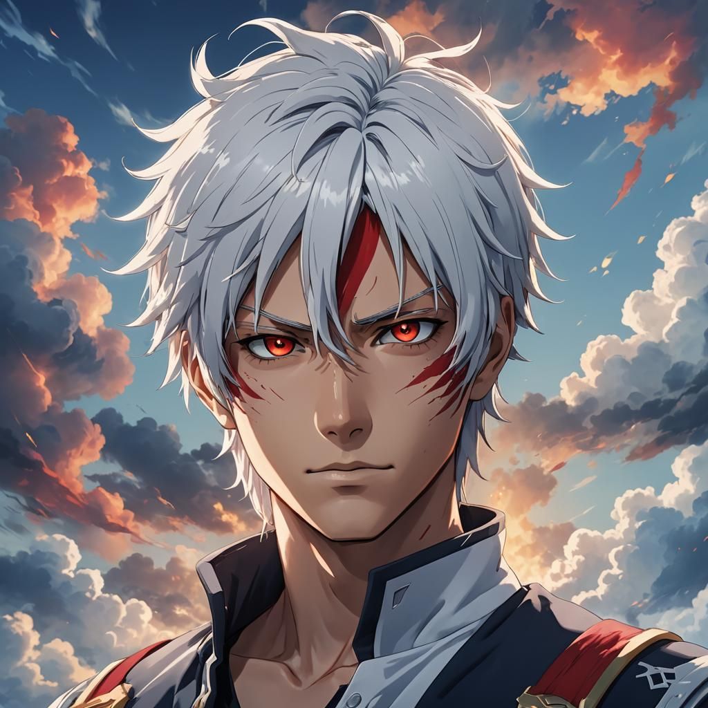 Heroic Shoto Todoroki Anime Portrait in 3D
