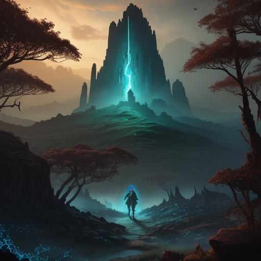 Minecraft's Steve and Alex in Fantasy Art