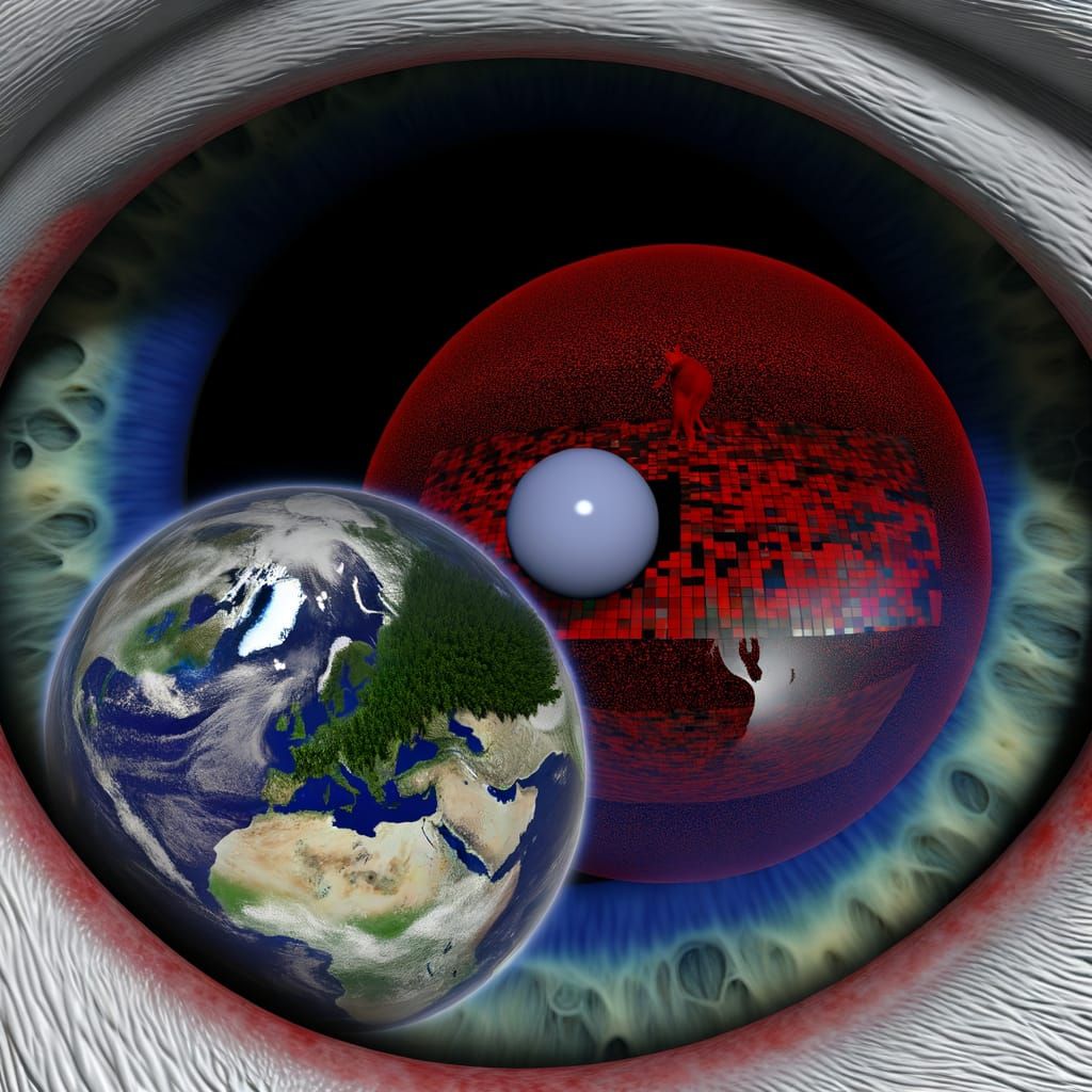 Earth Through a Cat's Eye: A 3D Rendered Vision
