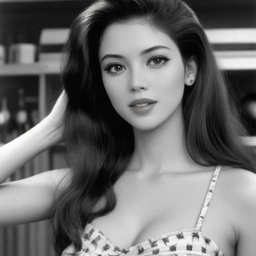 1980s Black and White Commercial Scene