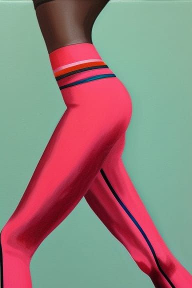 Elegant African American Woman in Yoga Outfit