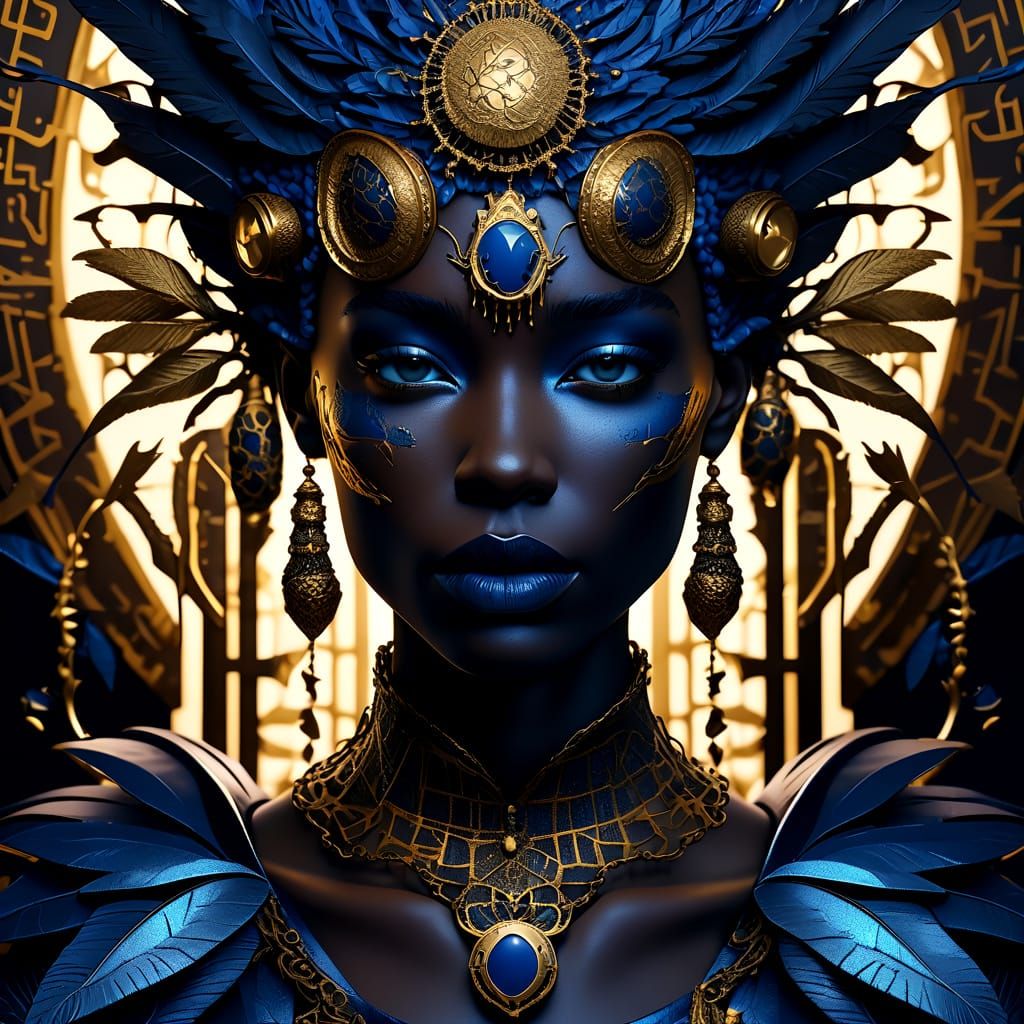 Surreal, Shapeless Being in Deep, Richly Colored Background