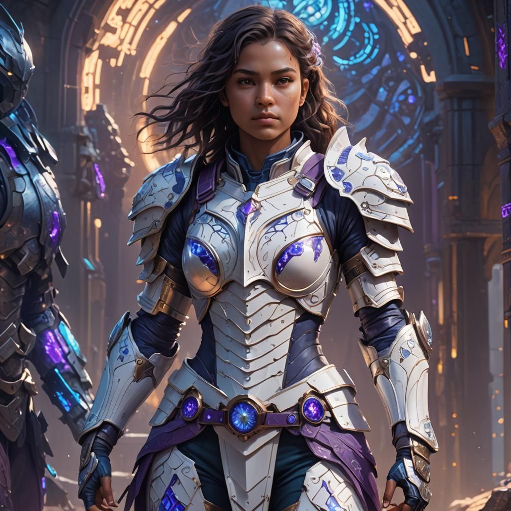 Liana: Science Fantasy Leader in White Armor