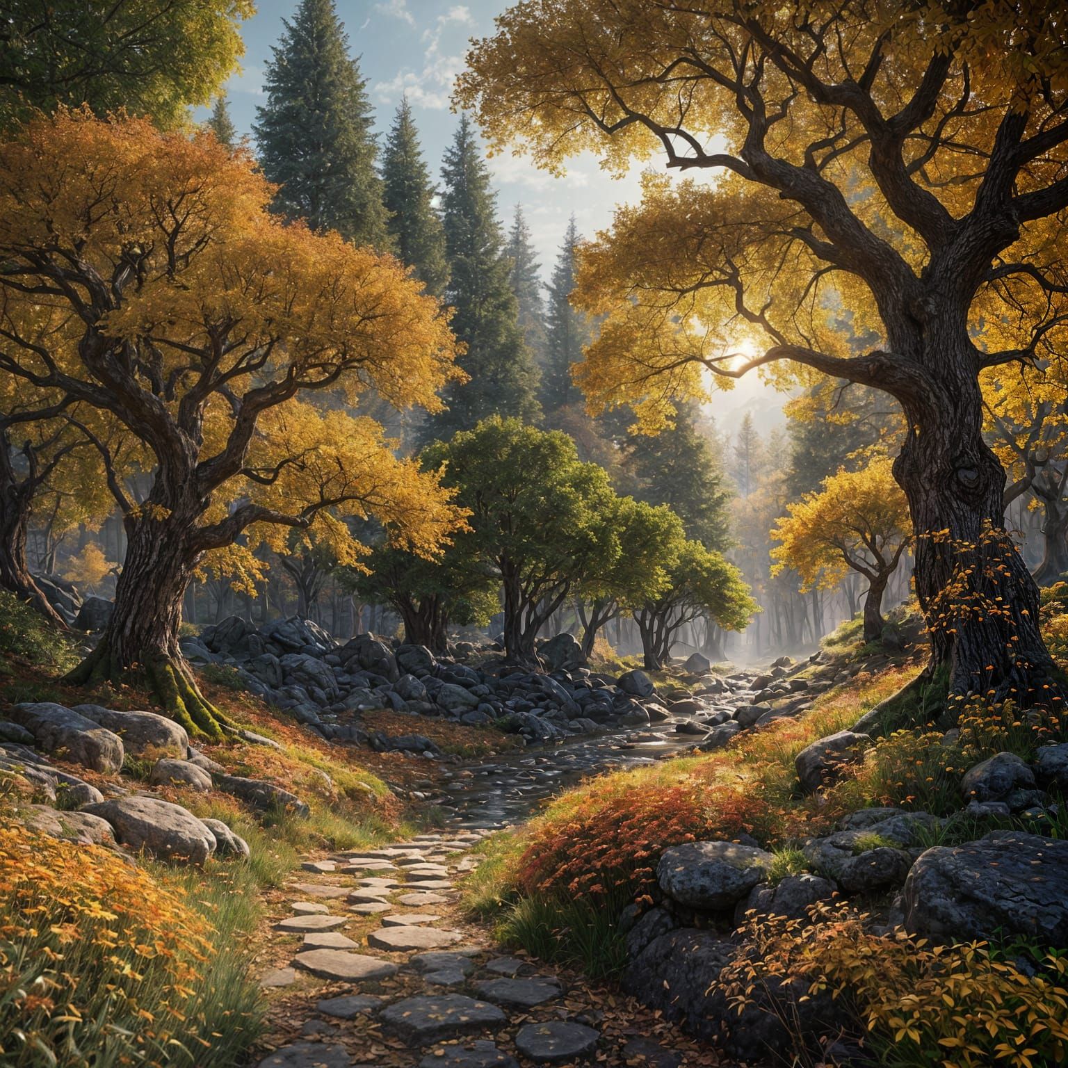 Fall is on its way. Golden hour. Delicate and intricate glow...