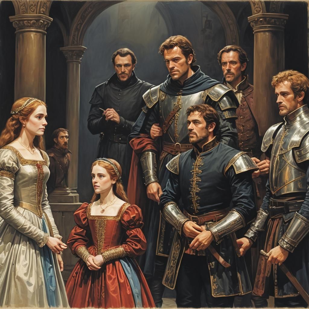 Portrait of Juliet Blending Artistic Styles