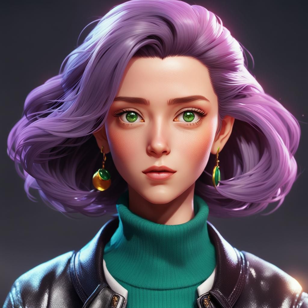 Elaine from Seinfeld: 3D Anime Portrait