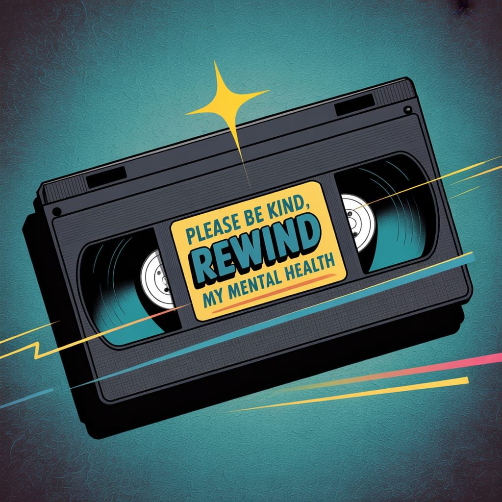 Vibrant 90s VHS Tape T-Shirt Design