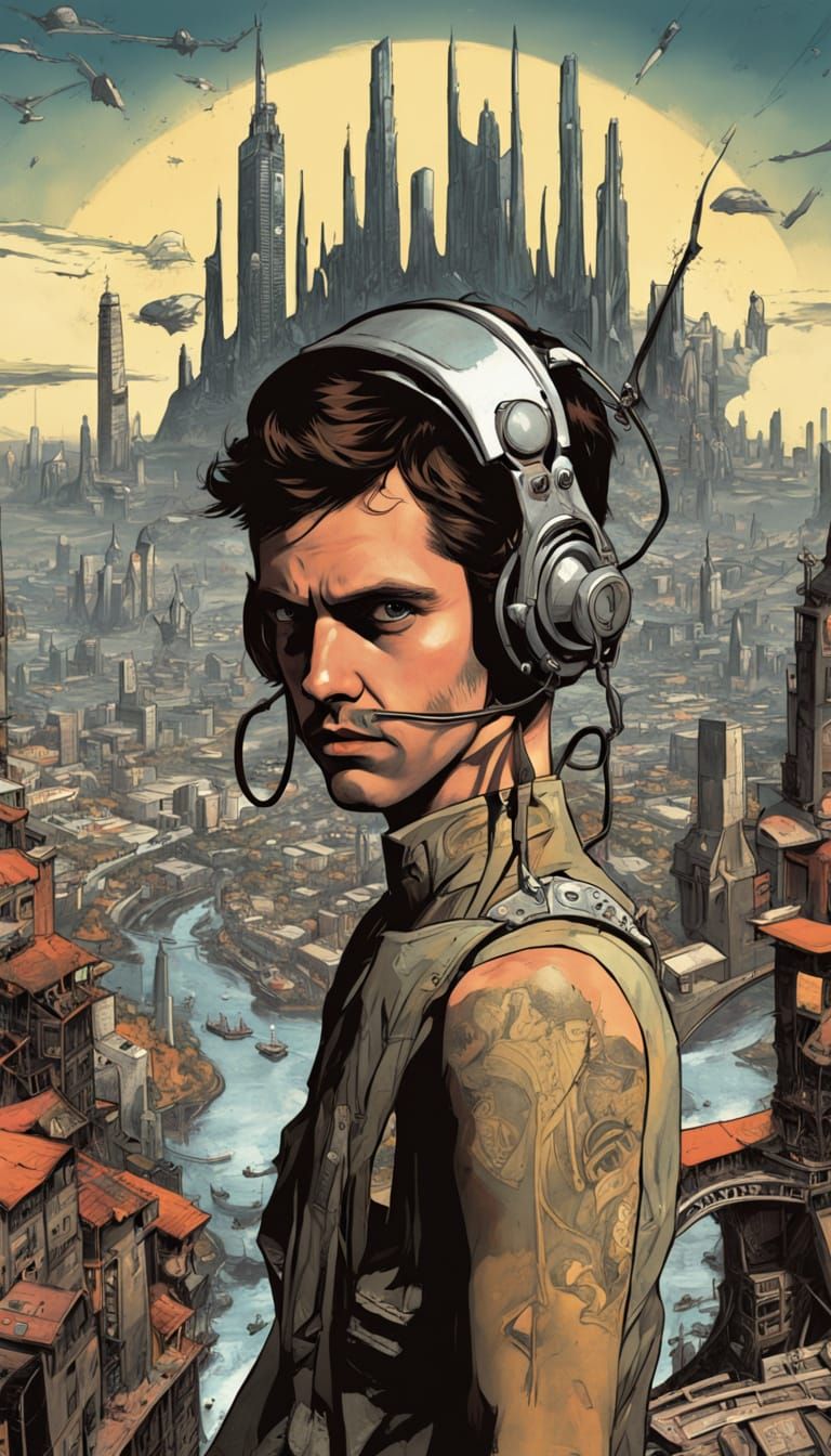 Surreal Dystopian Warrior Blends Reality and Fantasy in Futu...