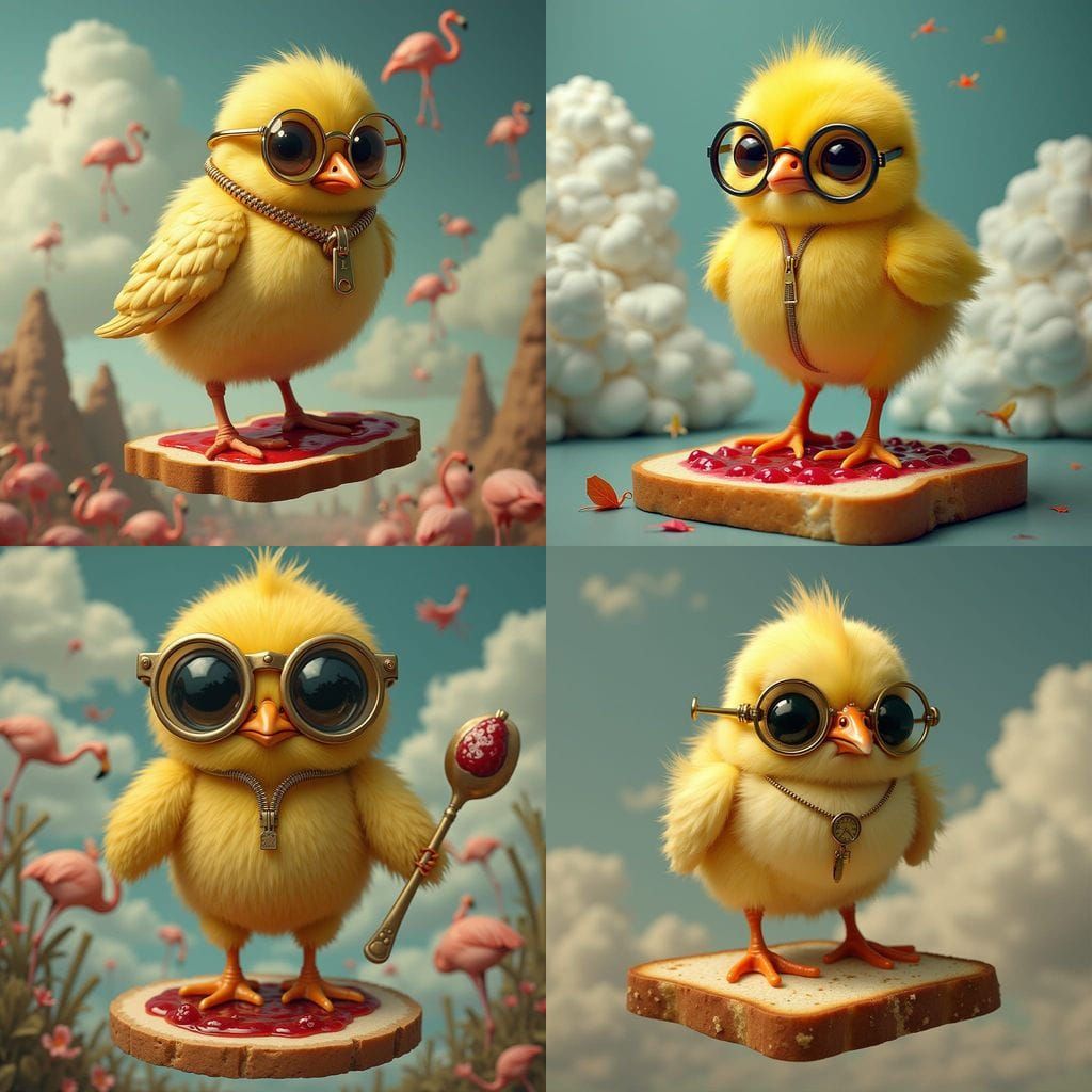 Surreal Zipper Chick Pocket Universe