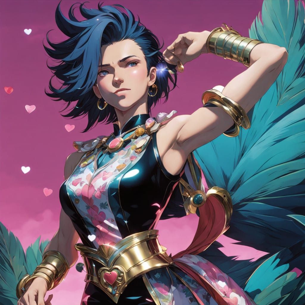 Charming Young Man in Whimsical Valentine's Day Attire