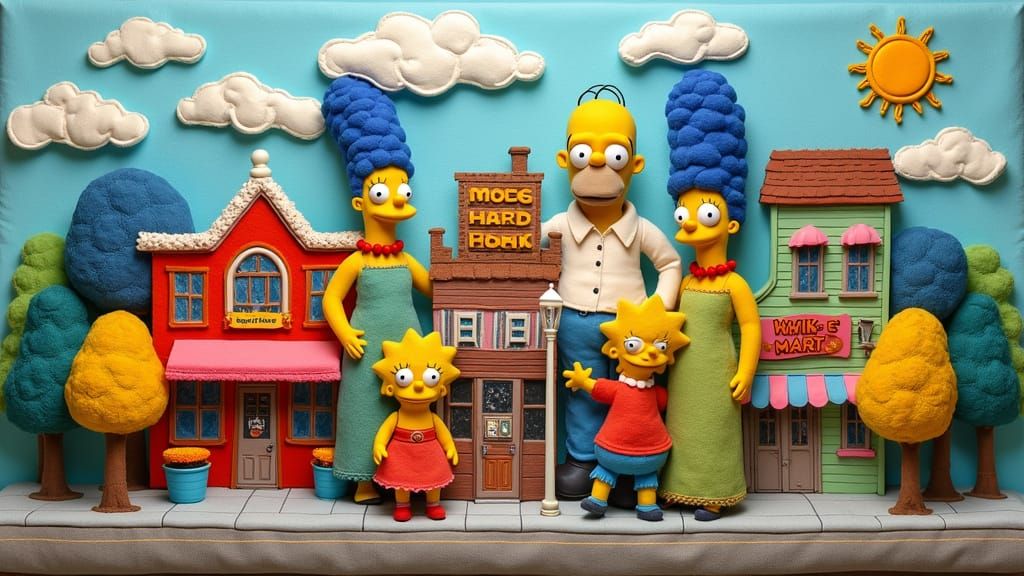 Fabric Springfield: Whimsical Town of Felt and Velvet